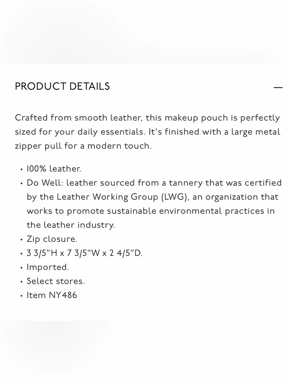 Madewell The Makeup Pouch in True Black Leather NY486 $68 - Picture 2 of 9